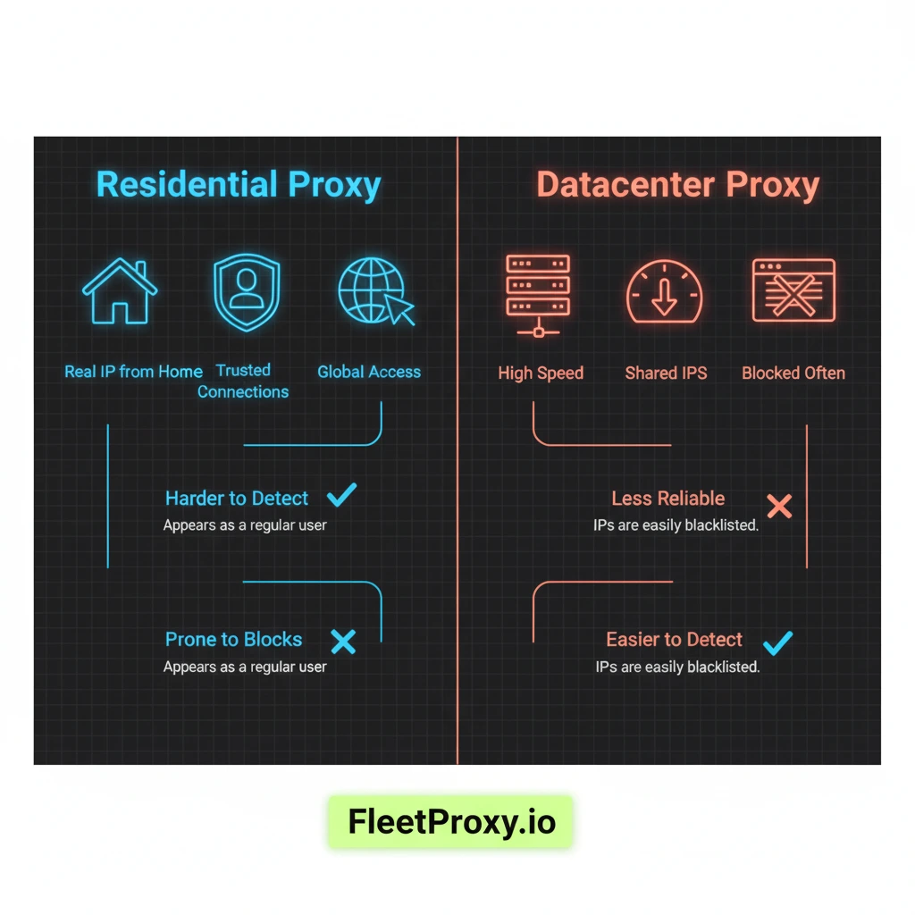 Residential vs Datacenter proxies