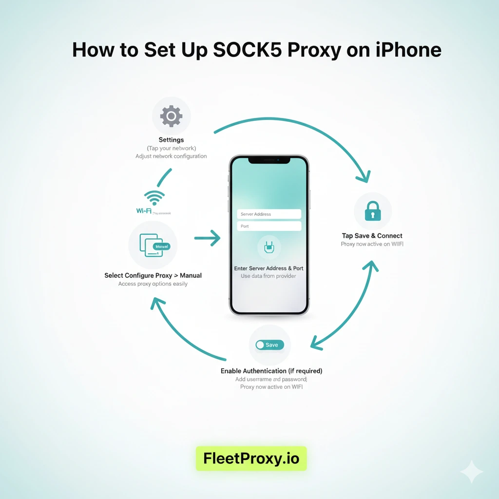 how to connect socks5 on iphone