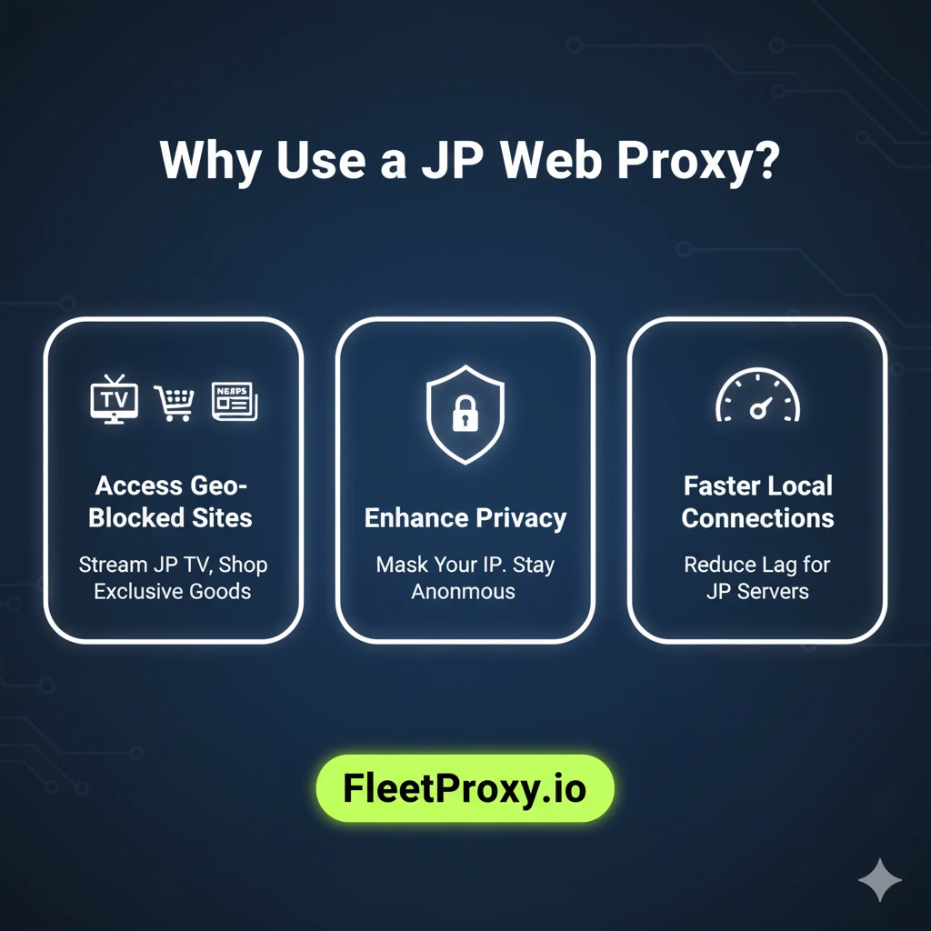 How to use a JP web proxy